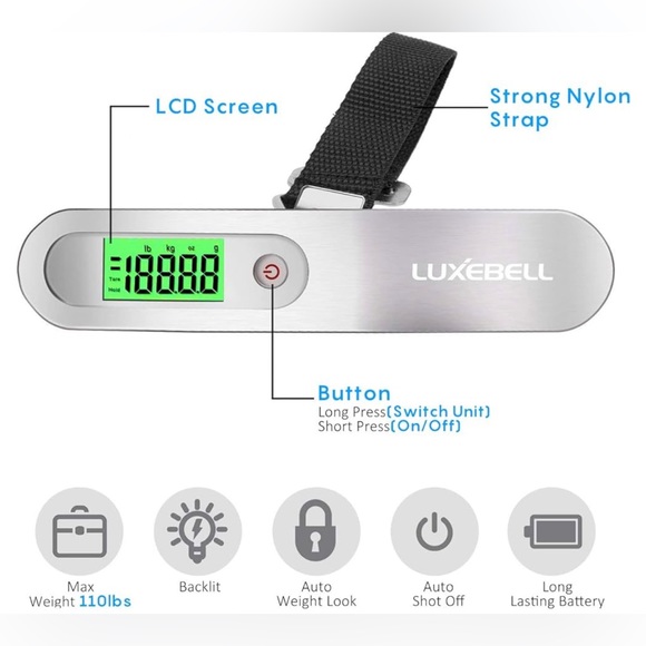 NWT Digital Luggage Scale Travel Suitcase Handheld Weight MULTI COLORS - Picture 8 of 11